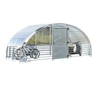 Refugio cerrado Mottez, H x A 2370 x 5840 mm, aspecto metálico