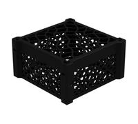 Refugio de camarones para Acuario con Forma de Caja, Black | Aberturas de celosía en los paneles superiores y laterales, espacio oculto dedicado para camarones ornamentales,