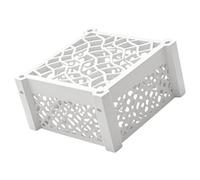 Refugio de camarones para Acuario con Forma de Caja, White | Aberturas de celosía en los paneles superiores y laterales, espacio oculto dedicado para camarones ornamentales,