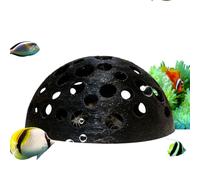 Refugio de cría de cúpula porosa para acuario con cueva de camarones, cueva natural para acuario | Retiro ideal para tanque de agua dulce, tanque de agua salada, vivero, hábitat, decoración de terrari