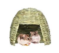 Refugio de hierba de chinchilla - cama de anidación de mascotas pequeñas | Hámster House Natural, pequeña casa para dormir para mascotas, hierba de cama para dormir plegable que esconde nido, suminist