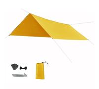 Refugio de lona multiusos para exteriores para camping y playa, incluye cuerdas de viento y clavos de tierra (naranja)
