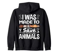 Refugio de Perros rescatados «I Was Made to Save Animals» Sudadera con Capucha
