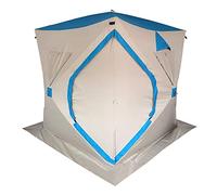 Refugio de pesca en hielo desplegable para 3-4 personas, tienda de campaña portátil para 3-4 personas, tienda de pesca en hielo con bolsa de transporte y anclajes de hielo