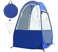 Refugio de pesca en hielo plegable para una sola persona, resistente a la lluvia y a los rayos UV, con puertas laterales.