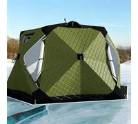 Refugio de pesca en hielo, tienda de campaña de invierno aislada para 3-5 personas, tela resistente al viento y al calor, apto para -30 °C, incluye bolsa de almacenamiento y anclajes