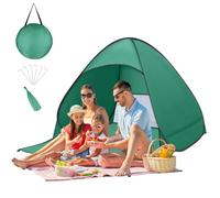 Refugio de playa Pop Up, portátil, extra ligero, automático, para 1-2 personas, incluye bolsa de transporte y estacas, tienda de campaña para familia, playa, jardín, camping (verde)