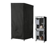 Refugio impermeable para gatos - Casa para gatos al aire libre | Casa para gatos climatizada con material aislado y de fácil instalación, refugio para gatitos al aire libre con correas seguras