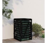 Refugio para basura con ruedas de madera maciza de pino, almacenamiento exterior con puerta y tapa, diseño de listones para ventilación, cerradura de seguridad, extensible para 2 a 4
