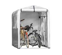 SoBuy Caseta Jardin Exterior Garaje Exterior para Coches Impermeable Carpa para Moto y Bicicletas Garage Moto para Exterior Cobertizo Jardín Plateado 120x176x163 cm KLS11