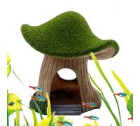 Refugio para casa de peceras | Musgo verde | Decoración de cerámica hecha a mano para jugar y criar bajo el agua | Hábitat realista para acuarios frescos y marinos mascotas y paisajismo