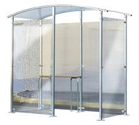 Refugio para fumadores, metal Mottez, refugio, modelo individual 2 m²