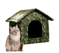 Refugio para gatos al aire libre - Casa para cachorros ligera e impermeable | Cama plegable para mascotas, interior y exterior, resistente a la intemperie, proporciona un hogar seguro para gatos salva