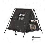 Refugio para Gatos al Aire Libre,Casa Triangular Impermeable aislada,Cabaña para Gatos Resistente a la Intemperie con Acolchado Interior cálido,para Salvajes, jardín, balcón, Patio Tras