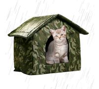 Refugio para gatos al aire libre | Perrera aislada - Invierno, interior, exterior, casa de gatos resistente a la intemperie, almohadas plegables para mascotas, para una casa de gatos salvajes segura