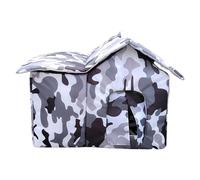 Refugio para gatos al aire libre, tejido Oxford, resistente a la masticación | para perros impermeable, caseta para gatos al aire libre para patio, balcón, zona reside