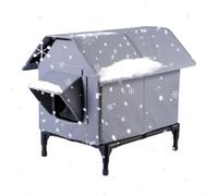 Refugio para gatos callejeros de exterior | Casa Mascotas Impermeable Alta de Exterior | Refugio Cálido Recinto para Animales | Para Comunidad, Balcón, Patio, Jardín, Césped y Carretera