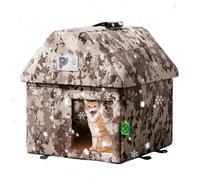Refugio para Gatos Callejeros | Refugio para Mascotas Impermeable Plegable con Almohadilla Suave,Cobijo Exterior para Animales | para Comunidad, Balcón, Terraza, Jardín, Césped y Garaje