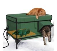 Refugio para gatos con calefacción, aislado y resistente a la intemperie, para exteriores, para invierno, refugio elevado para gatos salvajes