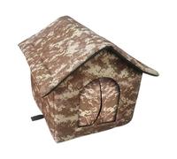 Refugio para gatos resistente a la intemperie - Caseta aislada para gatos salvajes, refugio para callejeros al aire libre | Caseta para gatos para la temporada fría con puerta, caseta climatizada para