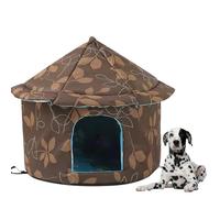 Refugio para gatos resistente a la intemperie - Caseta para gatos aislada al aire libre, invierno calentado, cabina para animales duradera | Cabaña impermeable para gatos salvajes porche jardín