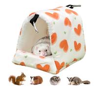 Refugio para mascotas, casa de 5.12 pulgadas, felpa de poliéster, cálido estilo cueva para dormir con construcción suave para deslizadores de azúcar, hurones, hámsteres, descanso de invierno, juego y