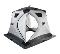 Refugio portátil para pesca en hielo, tienda de campaña desplegable para pesca en hielo, impermeable estilo cubo para 4-5 personas con anclajes, cuerdas de amarre y bolsa de transporte