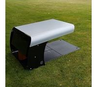 Refugio Robot cortacésped multimarca ROBOT PROTECT B 65x65x40cm| Resistente a la Intemperie + protección UV | Patas de Acero Inoxidable | Material de Montaje Incluido | Made in Europe