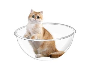 Refugio Transparente con cúpula de para Gatitos, Bola elevada de salón, hábitat de Resina Estable para compañeros juguetones, casa Interior para Estudio de pasillos | KO