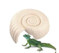 Refugios de serpiente con forma de amonita - Casa para Cueva decorativa, hábitat decorativo para dormir, jugar y descansar en el jardín o bañeras
