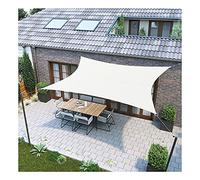 Refugios de Sol 2.5m x 3m Sun Swade Sails Canopy Rectángulo con Cuerda 98% UV Bloque Patio Toldo de protección Solar Impermeable para Fiestas y Patio de balcón al Aire Libre,