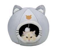 Refugios para gatos de interior - Cabaña para gatos de gran tamaño 2 en 1 Cuevas para gatos | Base antideslizante para sofá cama suave y relajante para mascotas - para animales pequeños como conejos