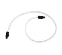 REFURBISHHOUSE 50cm Sata 3.0 III Sata3 7Pin Cable de Datos Cables Ssd 6Gb/S Cable de Datos de Disco Duro HDD con Funda de Nylon Versión Superior (Blanco)
