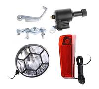 REFURBISHHOUSE Luz de Cola Cabeza generador del Dinamo de la friccion de la Bicicleta Bici motorizada con los Accesorios