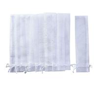 REFURBISHHOUSE Paquete de 100 Bolsa de Abanico de Mano Plegable Bolsas de Organdí con Cordón Bolsa de Bolsillo Abanico Plegable para Exterior Bolsas del Regalo del Favor de Banquete de Boda