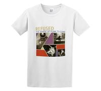 Refused Band Shape of Punk To Come T-Shirt Graphic tee Printed Top Mens White Shirt XXL