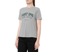 REG Cotton Arch Print SS Camiseta, Gris, M