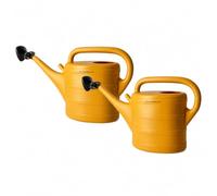 Regadera 10 Litros Set de 2 con Cabezal de Rociador Desmontable - Verduras de Jardín Amarillas para Plantas, Flores, Plantas de Interior y Huerto - Para Jardín, Balcón e Interior