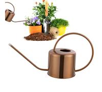 Regadera con caño largo, regadera retro con mango, regadera de acero inoxidable de 1,3 l para interiores, suministros de jardín para balcón, césped, terraza