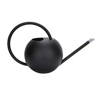 Regadera de Acero Inoxidable de 1 Litro, Regadera con Pico Largo, Elegante Diseño Esférico, Regadera para Plantas de Interior, Ergonómico, Negro, 12,2x7,1x5,5 Pulgadas