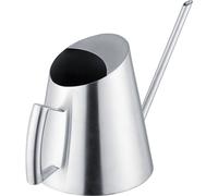 Regadera de acero inoxidable de 1500 ml, regadera metálica para plantas y flores en maceta con boquilla larga, para uso interior y exterior.