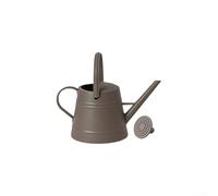 Regadera de gran capacidad de 3,8 L con boquilla larga y boquilla de rosa desmontable, mango ergonómico, maceta de riego de jardín de plástico para plantas de interior y exterior (marrón)