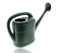 Regadera de jardín de 10 litros, regadera verde con cabezal rociador, regadera de plástico para plantas y flores - Interior y exterior