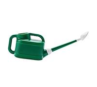 Regadera de jardín grande de 4 L con boquilla larga para plantas de jardinería de interior, color verde, 20,5 x 17,5 cm