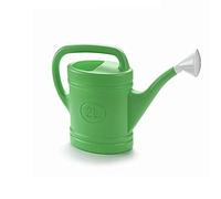 Regadera de plástico de color verde, de 40 x 10,5 x 27,5 cm con capacidad de 2 litros. Recipiente para mantenimiento de jardín. Contenedor de líquidos para realizar labores de mantenimiento en campo.