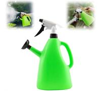 Regadera de plástico, pulverizador de agua ligero de 1 litro, regadera 2 en 1 con pulverizador, regaderas para jardín, exterior, casa, flores, bonsái