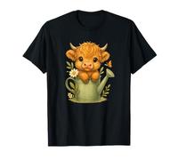 Regadera de Vaca Highland Baby Cow Garden Spring Flowers Camiseta