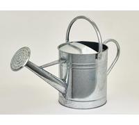 Regadera metálica 5L galvanizada | Acero de 0,40 mm con alcachofa desenroscable y Doble Remache | Estilo rústico e Industrial para jardín, terraza o decoración