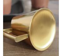 Regadera moderna de acero inoxidable con boquilla larga para decoración y mantenimiento de plantas (oro de 400 ml)
