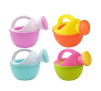 Regadera para niños 4 Piezas Regadera de Agua Colorida con asa Dispositivo de riego de Plantas portátil Recargable de 4x3 5 Pulgadas para jardinería en la Playa al Aire Libre Color Aleatorio